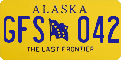 AK license plate GFS042