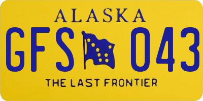 AK license plate GFS043