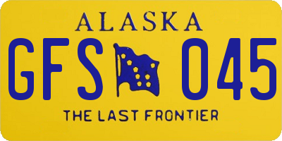 AK license plate GFS045