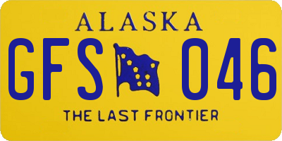 AK license plate GFS046