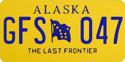 AK license plate GFS047