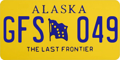 AK license plate GFS049