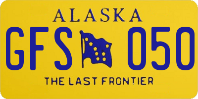 AK license plate GFS050