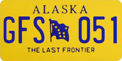 AK license plate GFS051