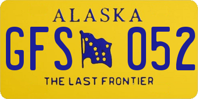 AK license plate GFS052