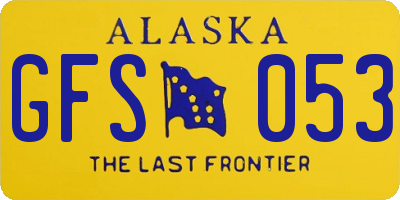 AK license plate GFS053