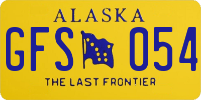 AK license plate GFS054