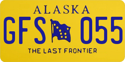 AK license plate GFS055