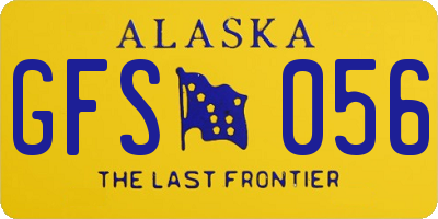 AK license plate GFS056