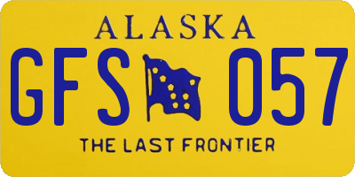 AK license plate GFS057