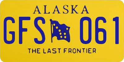 AK license plate GFS061
