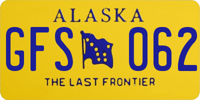 AK license plate GFS062