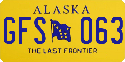 AK license plate GFS063
