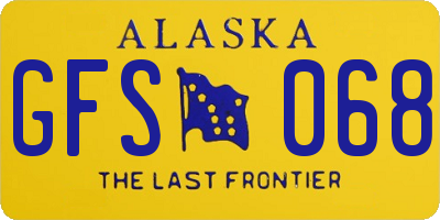 AK license plate GFS068