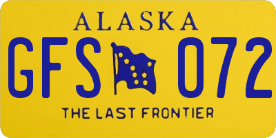 AK license plate GFS072