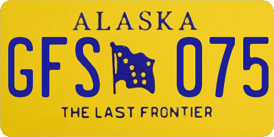 AK license plate GFS075