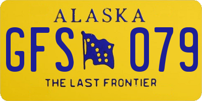AK license plate GFS079
