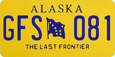 AK license plate GFS081