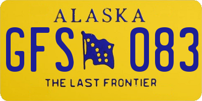 AK license plate GFS083