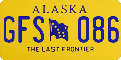 AK license plate GFS086