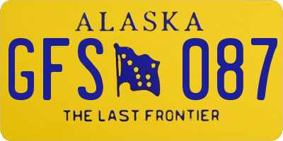 AK license plate GFS087
