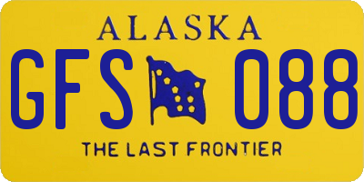 AK license plate GFS088
