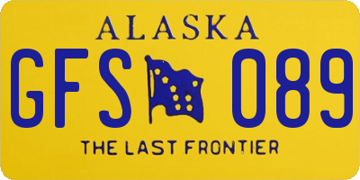 AK license plate GFS089