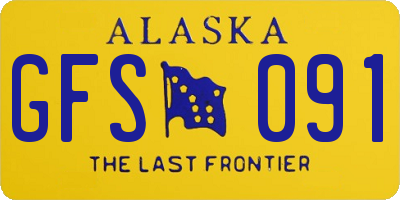 AK license plate GFS091
