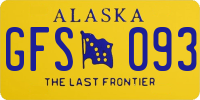 AK license plate GFS093