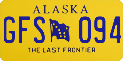 AK license plate GFS094