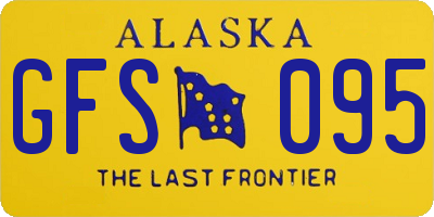 AK license plate GFS095