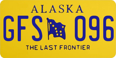 AK license plate GFS096