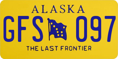 AK license plate GFS097
