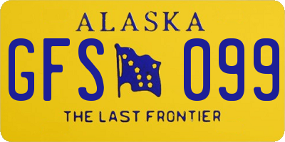 AK license plate GFS099