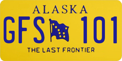 AK license plate GFS101
