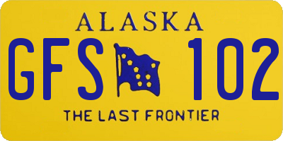 AK license plate GFS102