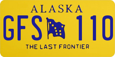 AK license plate GFS110