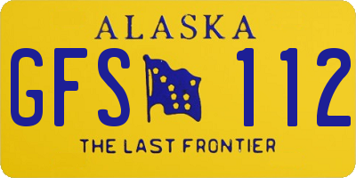 AK license plate GFS112