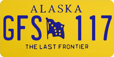 AK license plate GFS117