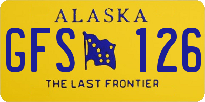 AK license plate GFS126