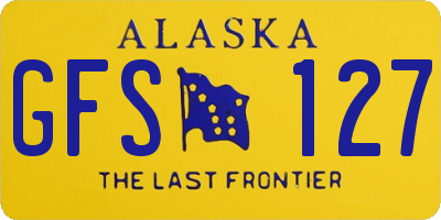 AK license plate GFS127