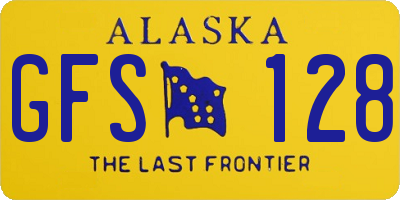 AK license plate GFS128