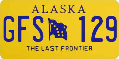 AK license plate GFS129