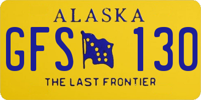 AK license plate GFS130