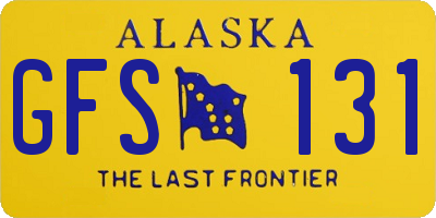 AK license plate GFS131