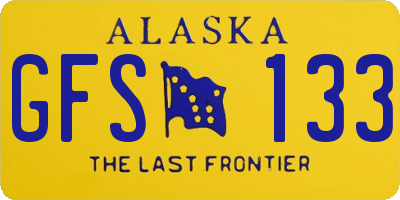 AK license plate GFS133
