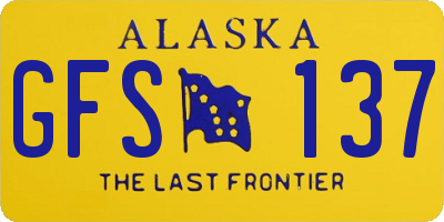 AK license plate GFS137