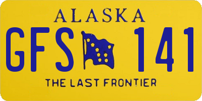 AK license plate GFS141