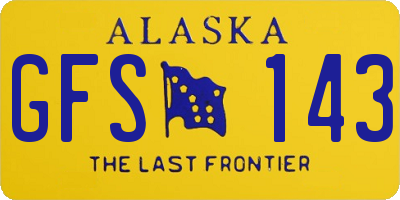 AK license plate GFS143