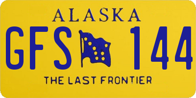 AK license plate GFS144